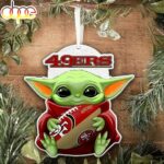 NFL San Francisco 49ers Baby Yoda Star Wars Christmas Tree Ornament Decoration