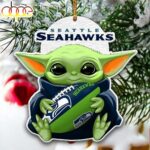 NFL Seattle Seahawks Baby Yoda Star Wars Christmas Tree Ornament Decoration