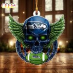 NFL Seattle Seahawks Football Skull Christmas Ornament Hanging Decor