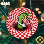 Optical Illusion 3d Green Hand Christmas Character Ornament