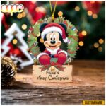 Personalized Name Mickey Christmas Ornament Hanging