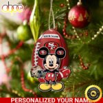 San Francisco 49ers And Mickey Mouse Ornament Personalized Your Name