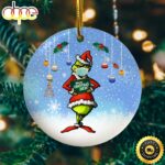 Santa Green Character Wearing Ma-sk Christmas Ornament