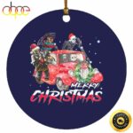 Scary Horror Characters Car Merry Christmas Ornament