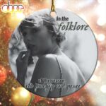 Taylor Christmas Ceramic Ornament, Gift for Swifties