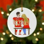 Taylor Swift And Travis Kelce Dating Ornament Kc Travis Kelce Snl 2 Sided Ceramic Ornaments