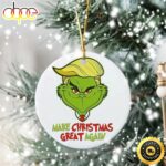 Trump The Grinch Face Funny Christmas Ornament