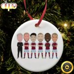 West Ham 2022-23 Moyes Rice Antonio Scamacca Football Christmas Ornaments