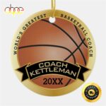 World’s Greatest Basketball Coach Player Ceramic NBA Christmas Ornaments